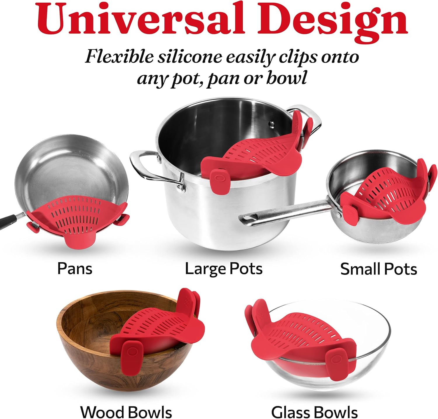 Original Vivistrain Clip-on Pot Strainer